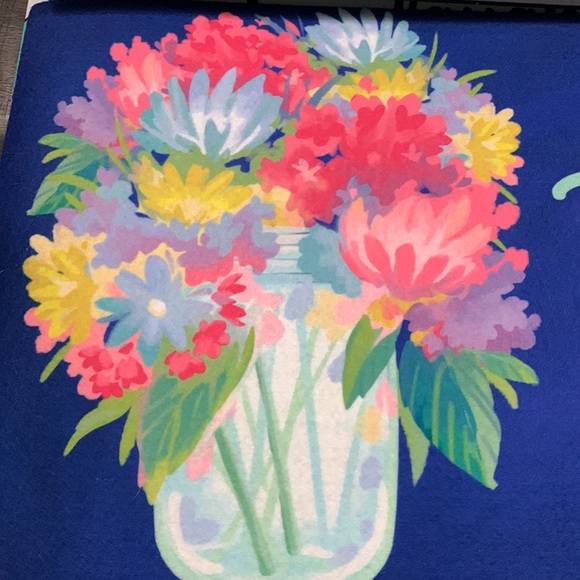 NWT – farmhouse flower jar 10x 22” COMPUTER KEYBOARD Rubber mat/mouse pad - Picture 4 of 5